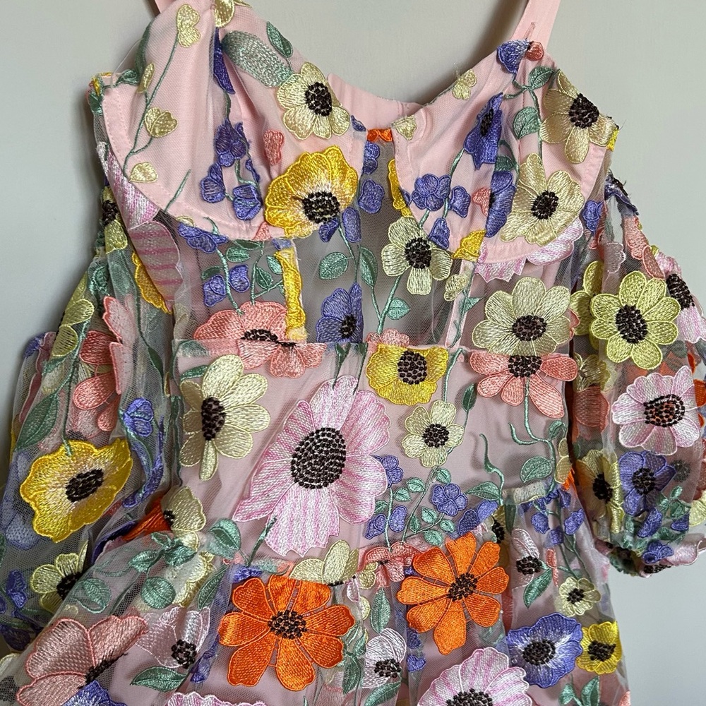 For Love & Lemons Prato Floral Mini Dress in Multi - Picture 6 of 14